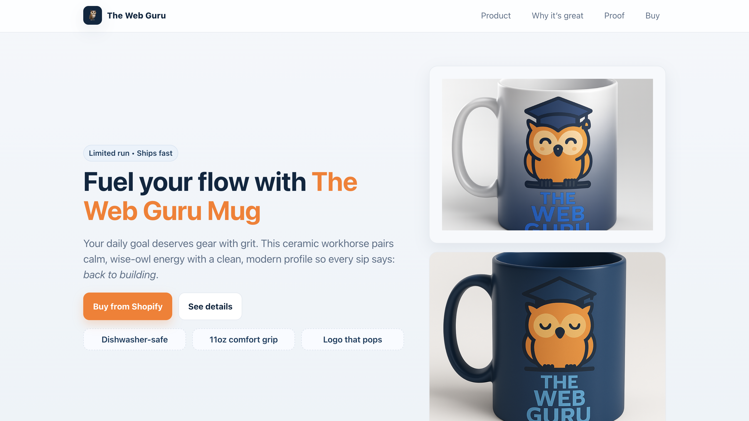 demo shopify landing page